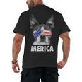 Boston Terrier 4th Of July Merica Men Women USA Flag Vintage Men's Back Print T-Shirt, trending gift