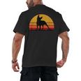 Boston Terrier Bostie Sunset Retro Dog Pet Mom Dad Men's Back Print T-Shirt, trending gift