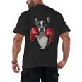 Boston Terrier Boxing Men's Back Print T-Shirt, trending gift