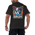 Boston Terrier Bruh Dog Lover Men's Back Print T-Shirt, trending gift