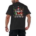 Boston Terrier Christmas Dogs Santa Reindeer Elf Men's Back Print T-Shirt, trending gift