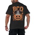 Boston Terrier Costume On Pumpkin Halloween Boston Terrier Men's Back Print T-Shirt, trending gift