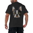 Boston Terrier Cute Puppy Face Dog Lover Pet Owner Men's Back Print T-Shirt, trending gift