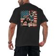 Boston Terrier Dog 4th Of July USA American Flag Patriotic Men's Back Print T-Shirt, trending gift