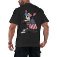 Boston Terrier Dog Merica 4th Of July Usa American Flag Men Men's Back Print T-Shirt, trending gift
