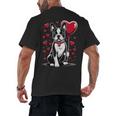 Boston Terrier Dog Valentine's Day Dog Owner Valentine Men's Back Print T-Shirt, trending gift