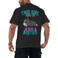 Boston Terrier This Girl Runs On Jesus And Boston Terriers Men's Back Print T-Shirt, trending gift