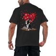 Boston Terrier Lover Heart Shape Boston Terrier Valentine Men's Back Print T-Shirt, trending gift