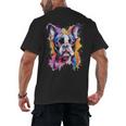 Boston Terrier Lover Pop Art Color Boston Terrier Dog For Men Women Girls Kids Men's Back Print T-Shirt, trending gift