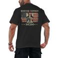 Boston Terrier Mom Dog Lovers American Flag 4th Of July Men's Back Print T-Shirt, trending gift