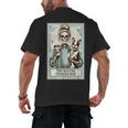 The Boston Terrier Mom Skeleton Spooky Season Halloween Men's Back Print T-Shirt, trending gift