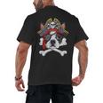 Boston Terrier Pirate T Shirt Jolly Roger Crossbones Skull Men's Back Print T-Shirt, trending gift