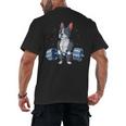 Boston Terrier Weightlifting Deadlift Men Fitness Gym Men's Back Print T-Shirt, trending gift