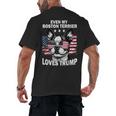Even My Boston Terrier Loves Trump Trump Supporter Dog Lover Men's Back Print T-Shirt, trending gift