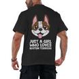 Just a Girl Who Loves Boston Terriers Men's Back Print T-Shirt, trending gift