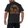 Retro Boston Terrier Dad Dog Owner Pet Bostie Father Men's Back Print T-Shirt, trending gift