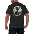 Scary Halloween Cat Costume Retro Cat Moon For Men Women Kids Men's Back Print T-Shirt, trending gift