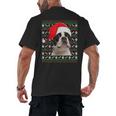 Ugly Xmas Sweater Santa Boston Terrier Dog Christmas For Men Women Kids Men's Back Print T-Shirt, trending gift