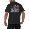 Vintage Boston Terrier Dad American Flag Father's Day Men's Back Print T-Shirt, trending gift