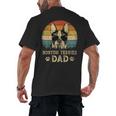Vintage Boston Terrier Dad Dog Lovers Father's Day Tee Men's Back Print T-Shirt, trending gift