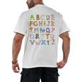 ABC Animals Alphabet Graphic Boys Girls Kindergarten Teacher Men&#x27;s Back Print T-Shirt, trending gift