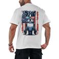 Boston Terrier Dog American USA US Flag Pets Vintage Outfit Men's Back Print T-Shirt, trending gift