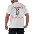 Boston Terrier Dog Santa Hat Men Kids Ugly Christmas Light Men's Back Print T-Shirt, trending gift