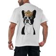 Boston Terrier Dog Wearing Crown For Men Women Girls Kids Men's Back Print T-Shirt, trending gift