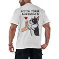 Boston Terrier Grandma Mother's Day Dog Mom Men's Back Print T-Shirt, trending gift