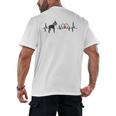 Boston Terrier Heartbeat Heart Line Men's Back Print T-Shirt, trending gift