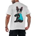 Boston Terrier I Love Mom Apparel Men's Back Print T-Shirt, trending gift
