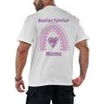 Boston Terrier Mama Cute Rainbow Paw Heart Shape Men's Back Print T-Shirt, trending gift