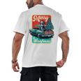 Boston Terrier Merry Christmas Tree Truck Santa Dog X-Mas Men's Back Print T-Shirt, trending gift