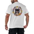 Boston Terrier Mom Floral Bostie Dog Lover Flowers Cute Men's Back Print T-Shirt, trending gift
