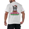 Boston Terrier Santa Claus Christmas Dog Men's Back Print T-Shirt, trending gift