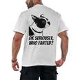 Boston Terrier Shirt Ok Seriously Who Farted Men's Back Print T-Shirt, trending gift