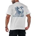 Boston Terrier UFO Cowboy Dog Dog Mom Dog Dad Alien Dog Men's Back Print T-Shirt, trending gift