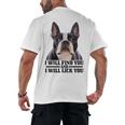 Boston Terrier Will Find And Lick You Bostie Mom Men's Back Print T-Shirt, trending gift