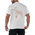 Floral FLower Boston Terrier Mom Grandma Men's Back Print T-Shirt, trending gift