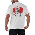 Valentine's Day Boston Terrier Heart Men's Back Print T-Shirt, trending gift