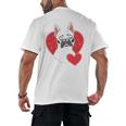 Valentine's Day Boston Terrier Men's Back Print T-Shirt, trending gift