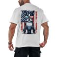 Vintage Boston Terrier Dog American US USA Flag Pets Dogs Men's Back Print T-Shirt, trending gift