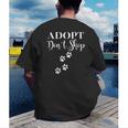 Adopt Animals Don't Shop For Them Men's Back Print T-Shirt, funny gift