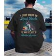 Boston Terrier American Gentleman Bibliophile Book Lover Men's Back Print T-Shirt, funny gift