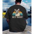 Boston Terrier Boston-Bulldog Men's Back Print T-Shirt, funny gift