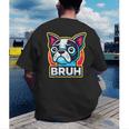 Boston Terrier Bruh Dog Lover Men's Back Print T-Shirt, funny gift