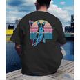 Boston Terrier Dad Retro Men's Back Print T-Shirt, funny gift