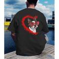 Boston Terrier Dog Mom Dad Valentine’s Day Pet Lover For Men Women Kids Men's Back Print T-Shirt, funny gift