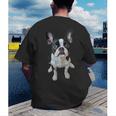 Boston Terrier Dog Motif Pet Art Boston Terrier Men Women Kids Men's Back Print T-Shirt, funny gift