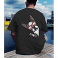 Boston Terrier Dog From Side Boston Bull Men's Back Print T-Shirt, funny gift
